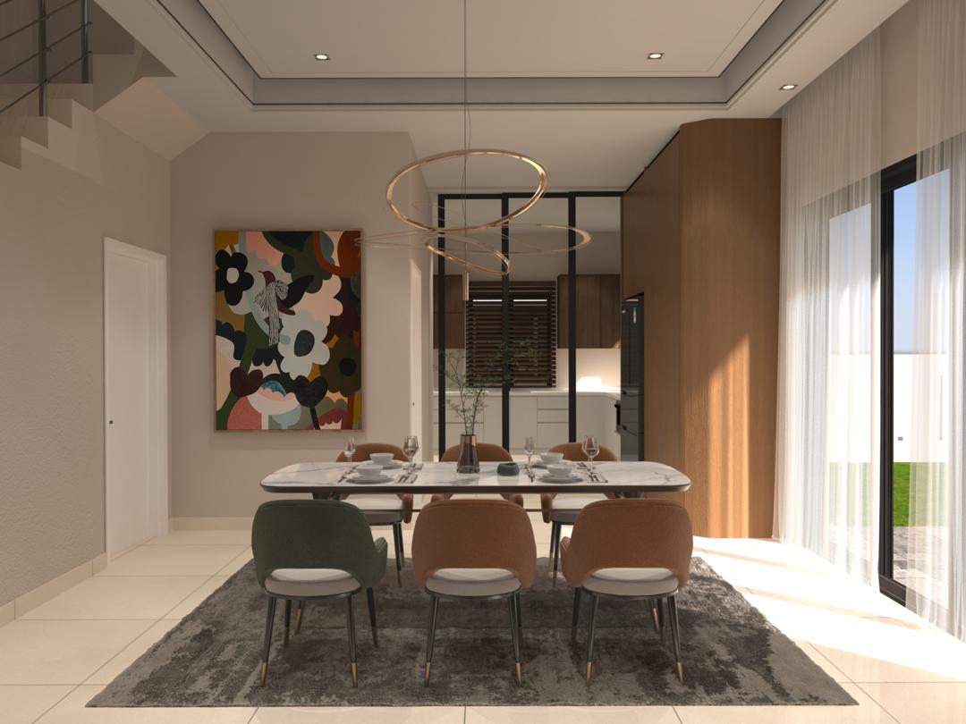Elegant dining area with contemporary design in TGB Residences